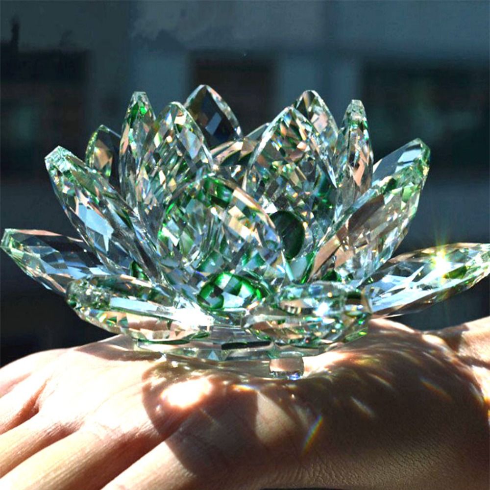 60-140mm Crystal Lotus Flower  - Paper Weight Crystal review and price